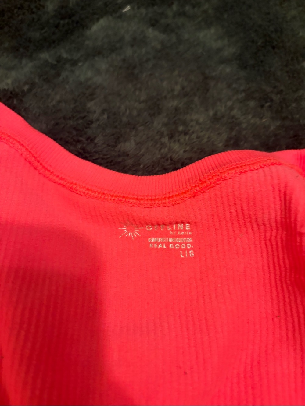 Aerie offline cropped t-shirt with u-shaped neck